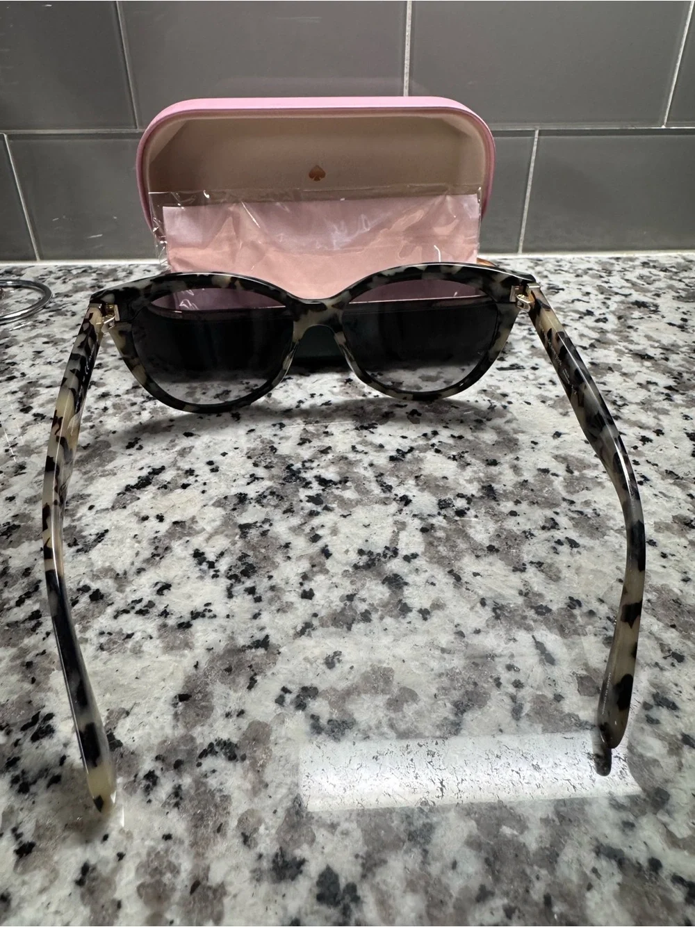 kate spade Black Cat-Eye Sunglasses with Gradient Lenses